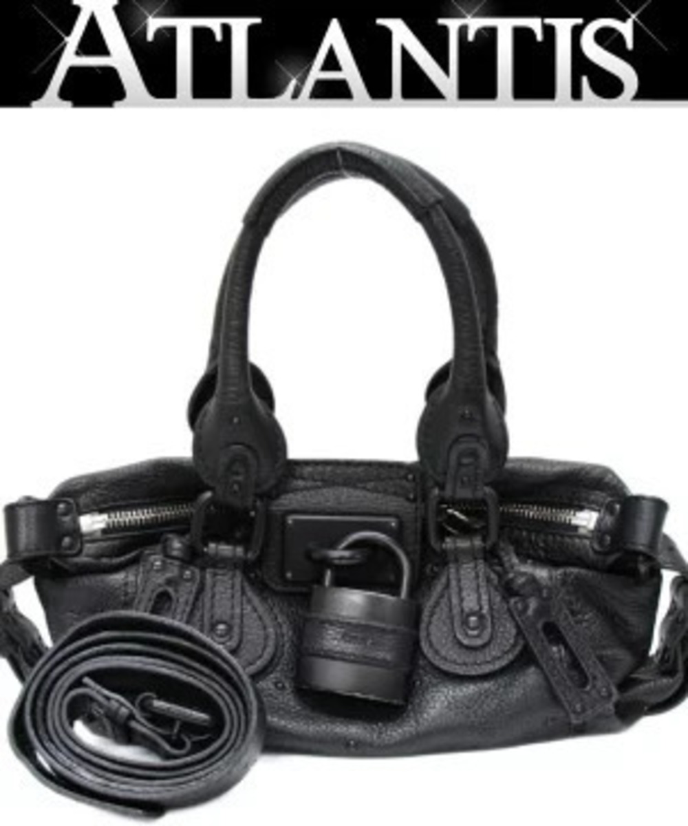 Chloe Paddington 2way Shoulder Bag Leather All Black